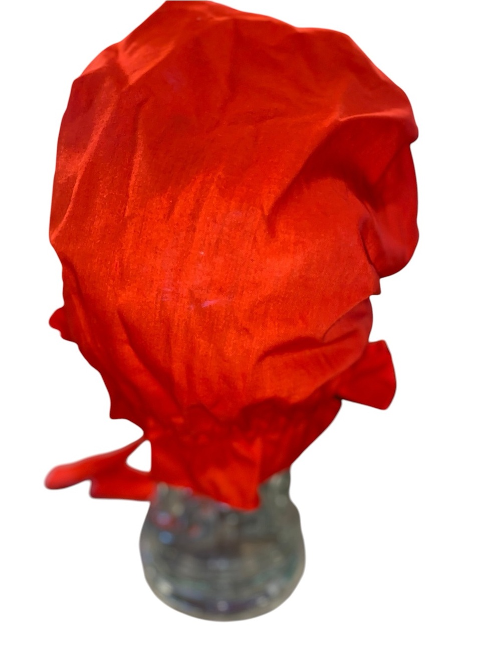 Vintage Kids red bonnet colonial Prairie costume hat southern heirloom sun hat - Picture 3 of 10